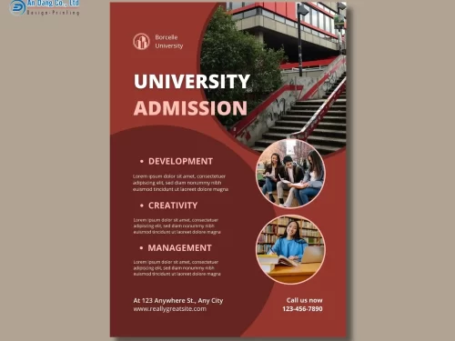 Mẫu 10 - tờ rơi tuyển sinh đẹp cho trường đại học