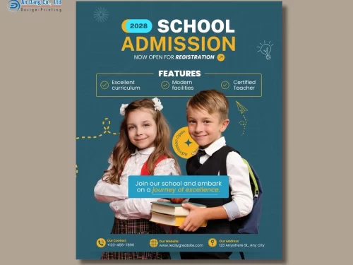 Mẫu 15 - tờ rơi chiêu sinh cho trường cấp 1