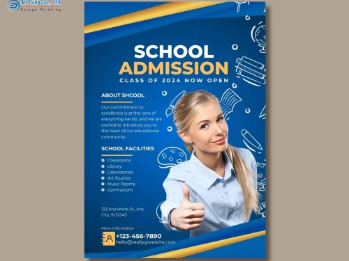 Mẫu 19 - tờ rơi chiêu sinh cho cơ sở giáo dục