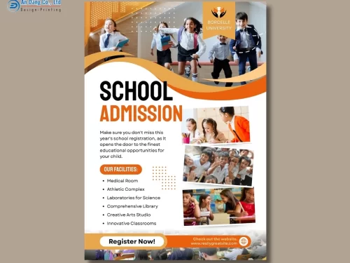 Mẫu 2 - tờ rơi chiêu sinh cho trường học