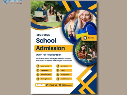 Mẫu 24 - tờ rơi chiêu sinh đẹp cho trường cao đẳng, đại học