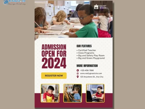Mẫu 27 - tờ rơi chiêu sinh đẹp cho trung tâm đào tạo