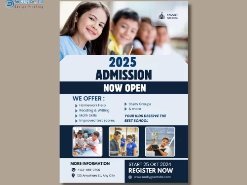 Mẫu 29 - tờ rơi chiêu sinh chuyên nghiệp cho cơ sở giáo dục