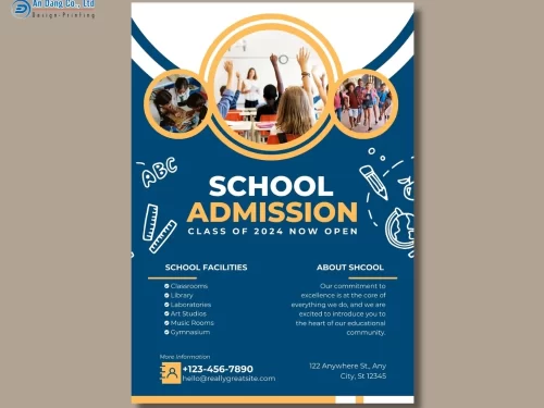 Mẫu 30 - tờ rơi tuyển sinh đẹp mắt cho trường học