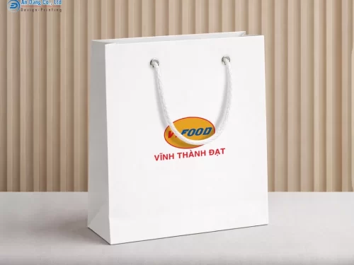 Túi giấy đựng thực phẩm có in logo, tên thương hiệu của doanh nghiệp F&B