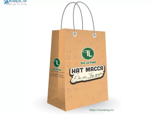Mẫu túi giấy đựng hạt macca