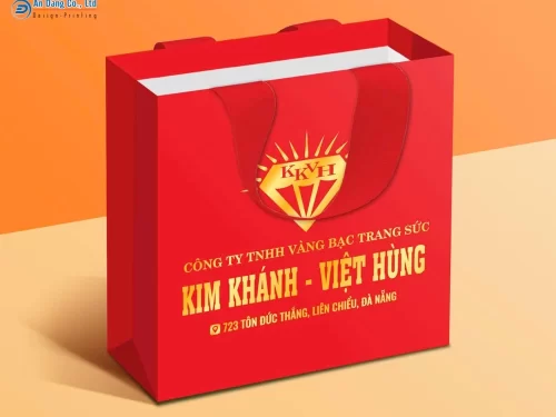 Mẫu túi giấy ép kim đựng đồ trang sức