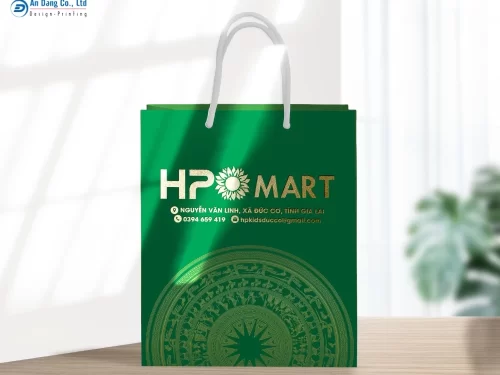 Mẫu túi giấy ép kim kết hợp kỹ thuật gia công dập nổi