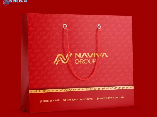 Mẫu túi giấy ép kim sang trọng, tinh tế