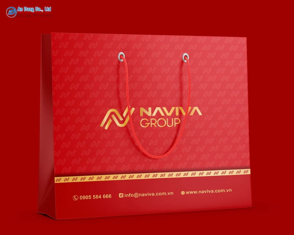 Mẫu túi giấy ép kim sang trọng, tinh tế