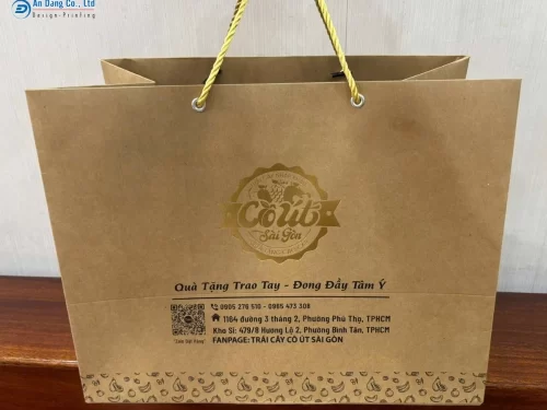 Túi đựng trái cây được in bằng giấy Kraft