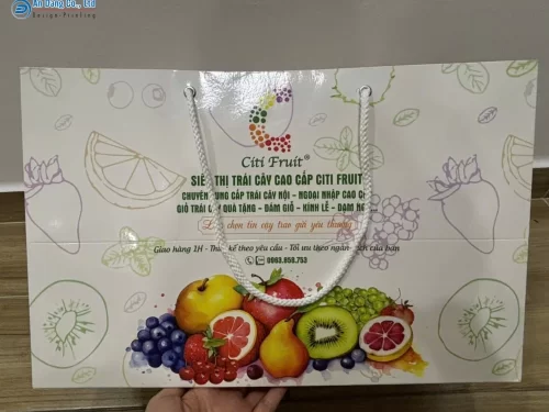 Túi đựng trái cây được in bằng giấy Ivory