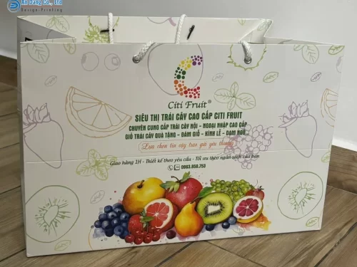 Túi giấy đựng trái cây được In An Đăng in bằng công nghệ in Offset