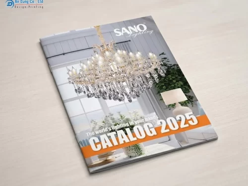 Mẫu catalogue đèn trang trí xa hoa cho doanh nghiệp Sano