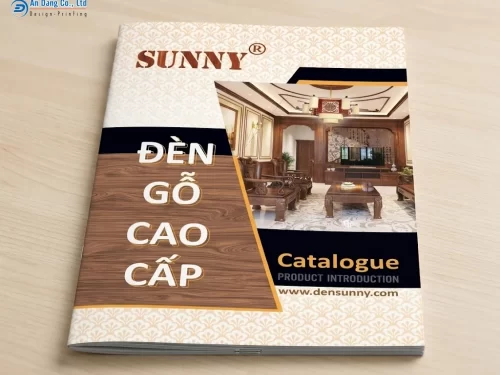 Mẫu catalogue đèn gỗ cao cấp cho doanh nghiệp Sunny