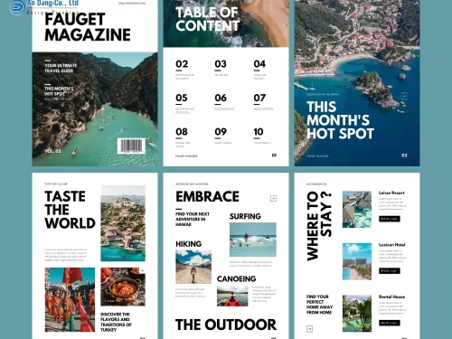 Mẫu 1 - catalogue quảng bá tour du lịch biển