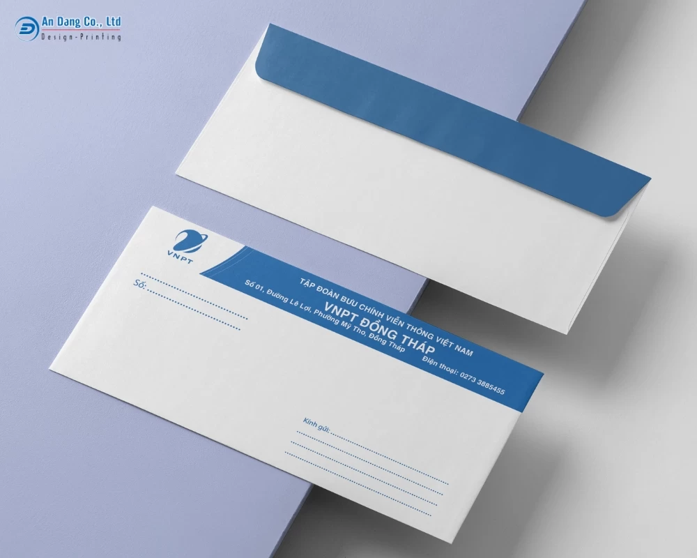 Mẫu phong bì công ty A6 cho đơn vị VNPT Đồng Tháp