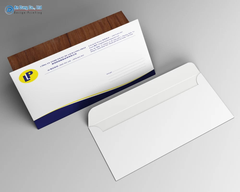 Mẫu phong bì công ty cho doanh nghiệp Du Lịch Long Phát