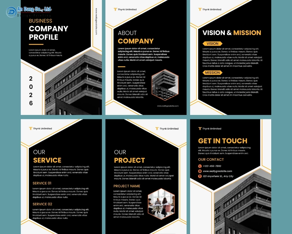 Mẫu hồ sơ năng lực công ty với thiết kế độc đáo