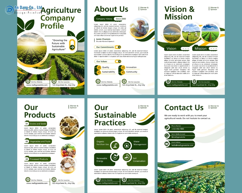 Mẫu hồ sơ năng lực công ty lĩnh vực nông nghiệp