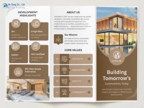 Mẫu brochure bất động sản chuyên nghiệp, đẹp mắt
