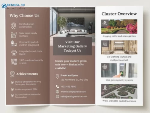 Brochure bất động sản sử dụng hình ảnh chất lượng cao