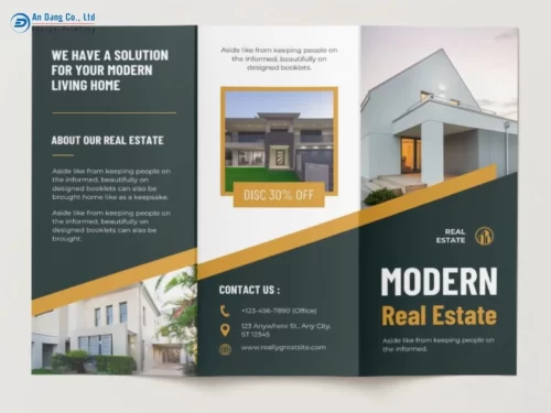 Mẫu brochure bất động sản hiện đại, ấn tượng