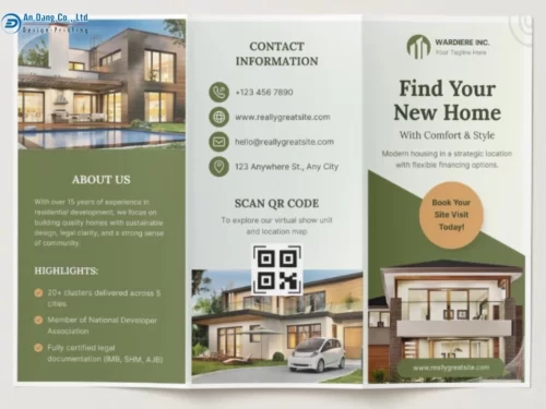 Mẫu brochure dự án bất động sản được thiết kế tinh tế, thanh lịch