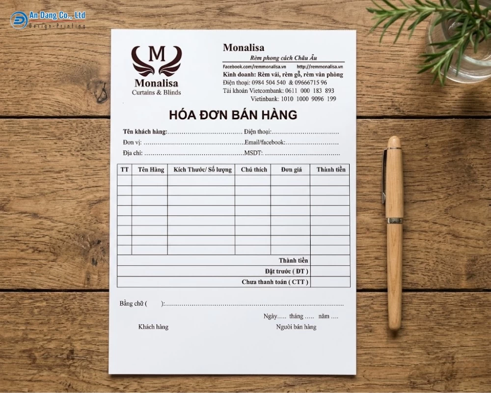 Mẫu in hóa đơn bán hàng