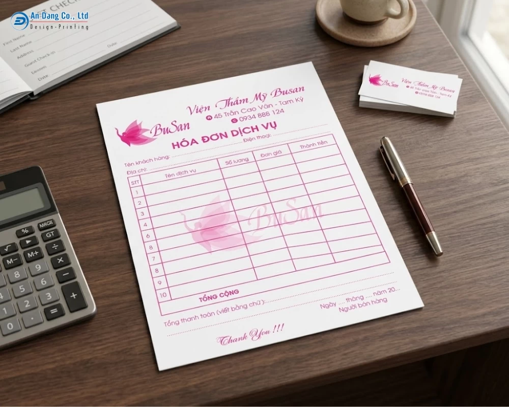 Mẫu in biểu mẫu hóa đơn dịch vụ