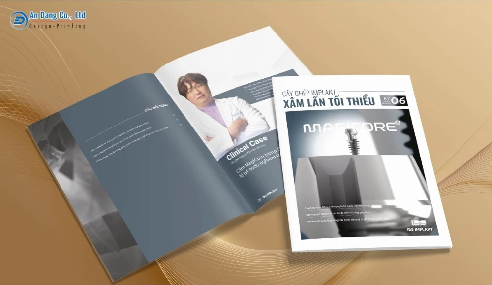 Mẫu catalogue kích thước A4 cho đơn vị IBS IMPLANT