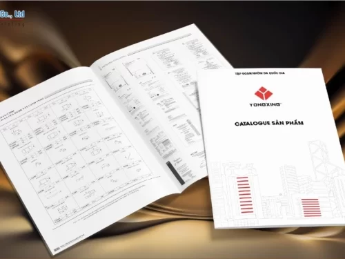 Mẫu catalogue sản phẩm kích thước A4 cho tập đoàn nhôm đa quốc gia