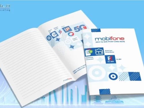 Mẫu catalogue giới thiệu dịch vụ khổ A4 cho doanh nghiệp Mobifone
