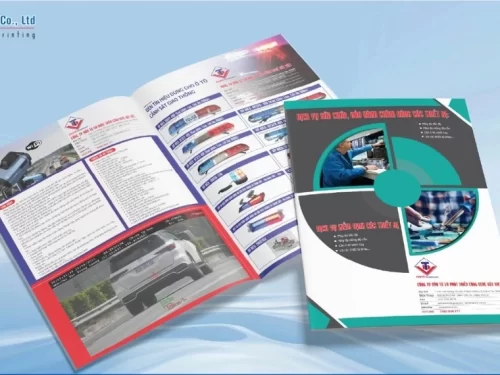 Mẫu catalogue giới thiệu dịch vụ khổ A4 cho công ty Đầu tư và Phát triển Công nghệ Đất Việt