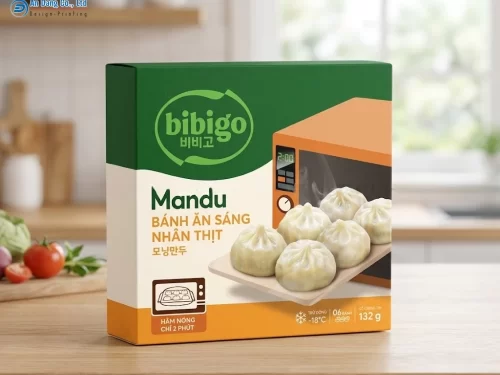Mẫu hộp đựng bánh bao Hàn Quốc của thương hiệu Bibigo
