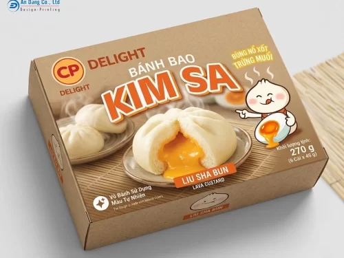 Hộp giấy đựng bánh bao kim sa