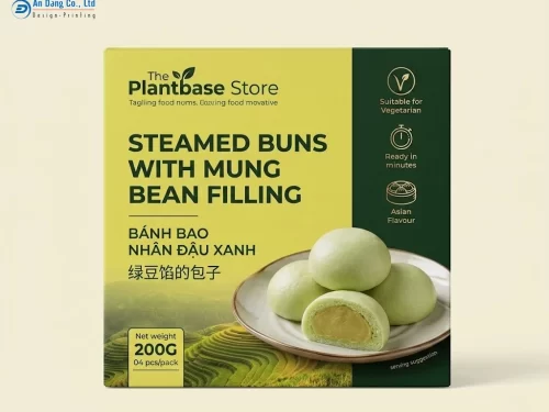 Mẫu hộp giấy đựng bánh bao nhân đậu xanh