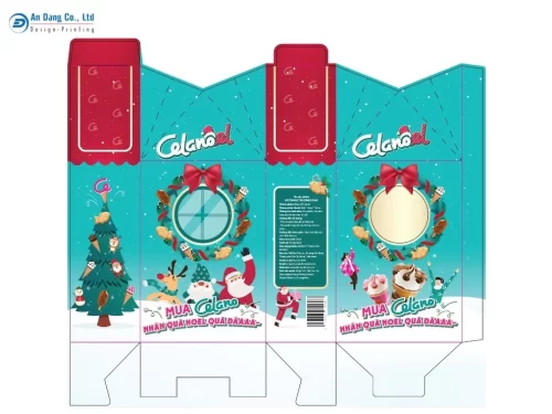 Mẫu hộp quà Noel cho thương hiệu kem Celano