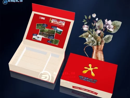Mẫu hộp quà tặng doanh nghiệp cao cấp cho thương hiệu Omo