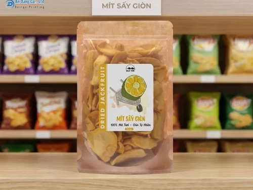 Mẫu tem mít sấy giòn có dạng hình chữ nhật bo góc