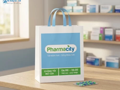 Mẫu túi giấy đựng thuốc tây cho nhà thuốc Pharmacity