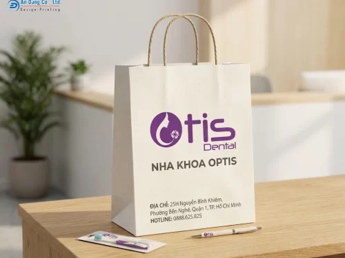 Mẫu túi giấy đựng thuốc cho phòng khám nha khoa OTIS