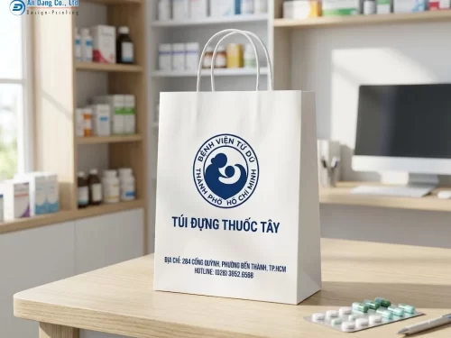 Mẫu túi giấy đựng thuốc cho bệnh viện Từ Dũ