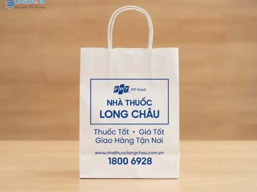 Mẫu túi giấy đựng thuốc tây cho nhà thuốc Long Châu