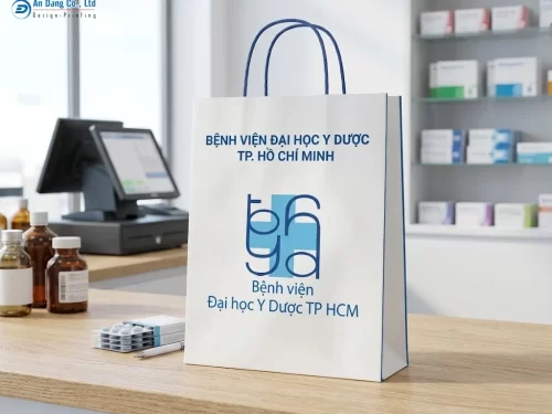 Mẫu túi giấy đựng thuốc cho bệnh viện Đại học Y Dược TP.HCM