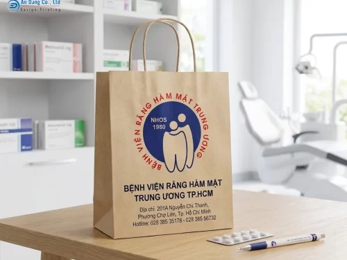 Mẫu túi giấy đựng thuốc cho bệnh viện Răng Hàm Mặt Trung Ương TP.HCM