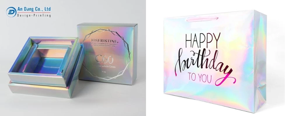 Hộp giấy, túi giấy được làm từ giấy hologram