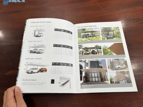 Cuốn catalogue A5 có hình ảnh in sắc nét, chân thực