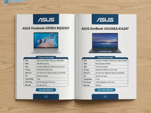 Catalogue laptop giới thiệu các dòng sản phẩm laptop ASUS