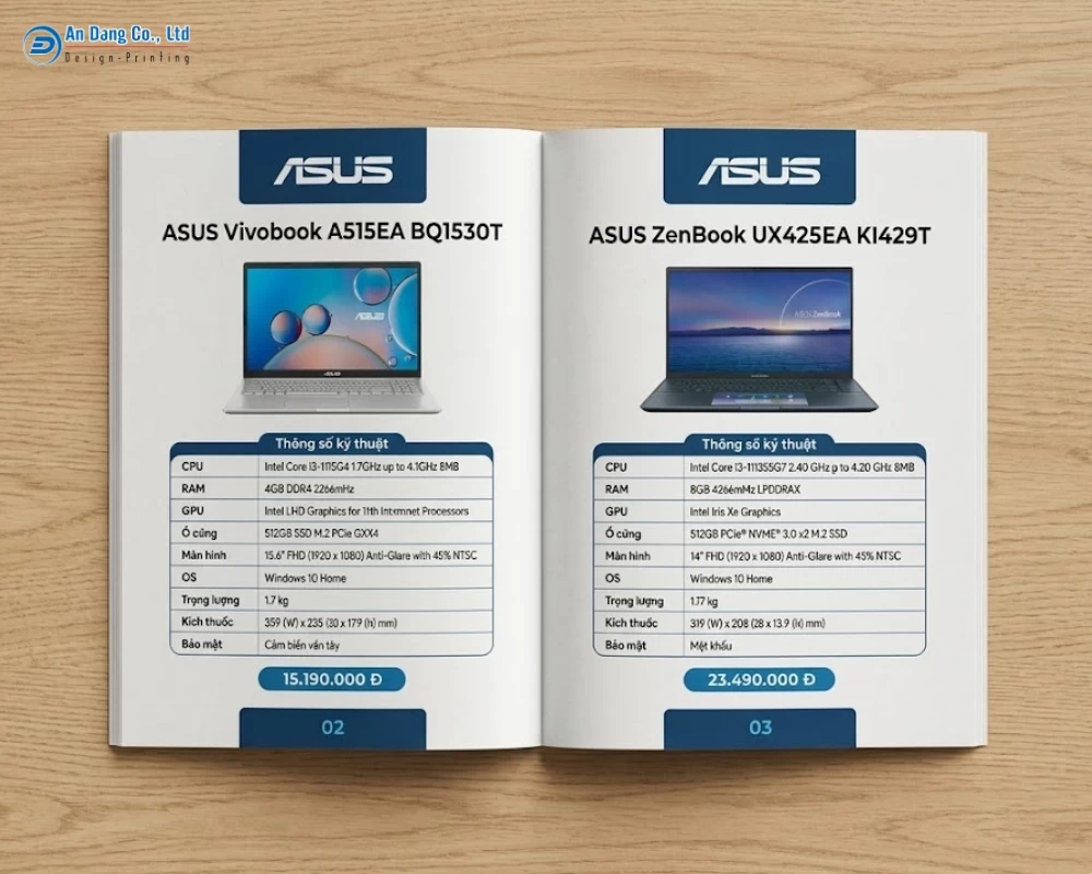 Catalogue laptop giới thiệu các dòng sản phẩm laptop ASUS